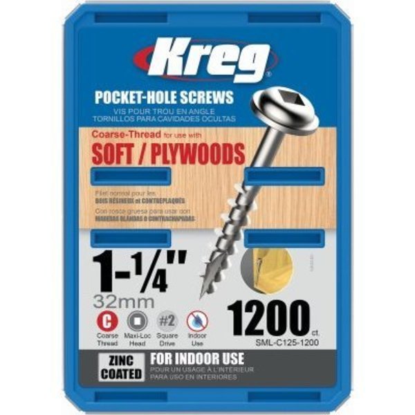 Kreg 1200CT 114Hole Screw SML-C125-1200